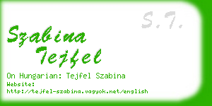 szabina tejfel business card